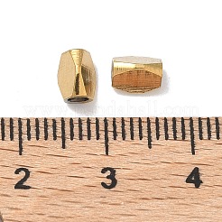304ステンレススチールビーズ  イオンプレーティング（ip）  18KGP本金メッキ  6x3x4mm  穴：2.3mm&nbsp;STAS-Z184-10G-02