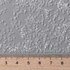 MIYUKIラウンドロカイユビーズ  日本製シードビーズ  15/0  （rr131f）マットクリスタル  1.5mm  穴：0.7mm  約27777個/50g&nbsp;SEED-X0056-RR0131F