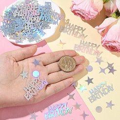 プラスチック紙吹雪2袋  誕生日パーティーのお祝いに  スター  10~20x10~44x0.1mm  30 G /袋&nbsp;DIY-SC0031-54C