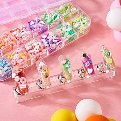30G 6 Colors Handmade Polymer Clay Cabochons&nbsp;CLAY-TA0001-17