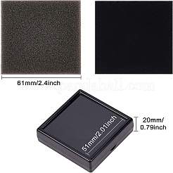 アクリルジュエリーボックス  ビジュアルボックス  正方形  ブラック  61x61x20mm  レート: 51x51mm&nbsp;CON-WH0074-02B