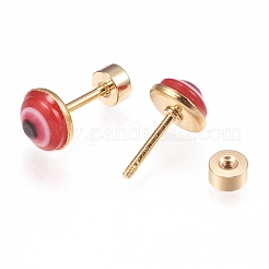 304 Stainless Steel Evil Eye Earlobe Plugs&nbsp;EJEW-H105-12