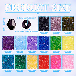 900Pcs 15 Colors Transparent Acrylic Beads&nbsp;TACR-TA0001-46