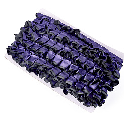 10ヤードポリエステルレースリボン  洋服アクセサリー用  ブラック  1インチ（25mm）&nbsp;OCOR-TA0004-26F