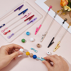 10Pcs 10 Colors Matel Alligator Clips with Lobster Claw Clasps&nbsp;AJEW-FH0007-34