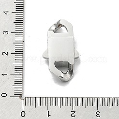 304ステンレススチール製バヨネット留め具  ステンレス鋼色  28x15x5.2mm  穴：4x6mm&nbsp;STAS-B082-01C-P