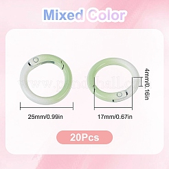 20Pcs Spray Painted Alloy Spring Gate Rings&nbsp;FIND-SC0013-18