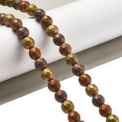 PVD Vacuum Plating Non-magnetic Synthetic Hematite Beads Strands&nbsp;G-F682-01A