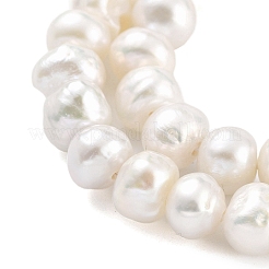天然養殖淡水パールビーズ連売り  ポテト  ベージュ  5~6mm  穴：0.6mm  約33個/連  6.89~7.09インチ（17.5~18cm）&nbsp;PEAR-C003-13D