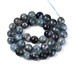 Dyed & Heated Natural Fire Crackle Agate Beads Strands&nbsp;G-N359-01B-03