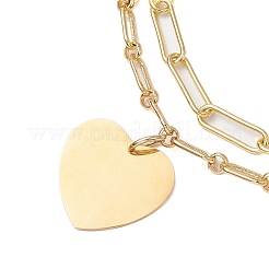Brass Paperclip and Figaro Chains Anklets&nbsp;AJEW-AN00597