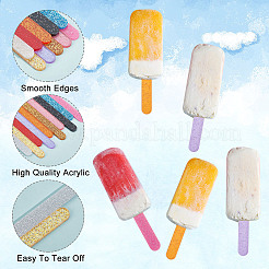 30Pcs 10 Colors Reusable Acrylic Paillette Cakesicle Sticks&nbsp;DIY-GA0002-46