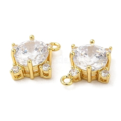 Brass Pave Cubic Zirconia  Pendants&nbsp;KK-Z028-10G