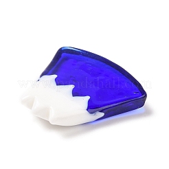 ガラス食器トレー  デスクトップの装飾  箸用ペンホルダー  雪山の形  ブルー  40~43x35.5x7.5mm&nbsp;LS-DJEW-B004-03