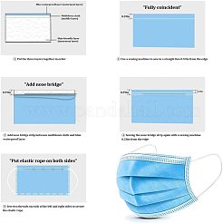 3 Layer Non-Woven Fabric Kit for DIY Mouth Cover&nbsp;AJEW-WH0105-29B