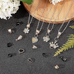 PVD 真空メッキ 304 ステンレススチール スナップオン ベイル  ミックスカラー  11x8x7mm  インナー：10x7mm  32個/箱&nbsp;STAS-UN0018-06