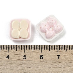 オペーク樹脂カボション  模造食品  混合図形  13x14x6~8mm&nbsp;RESI-K043-09