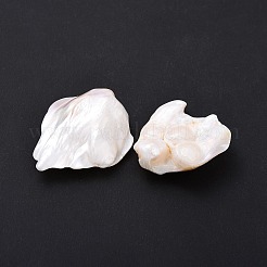 ナチュラルケシパールビーズ  養殖淡水パール  穴なし/ドリルなし  ナゲット  アンティークホワイト  25~39x21~28x6.5~9mm&nbsp;PEAR-P003-21