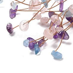 Natural Aquamarine & Rose Quartz & Amethyst Decoration&nbsp;G-D462-03C-03
