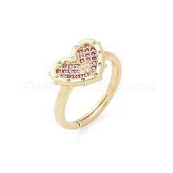 Adjustable Brass Micro Pave Cubic Zirconia Rings&nbsp;RJEW-S400-03G