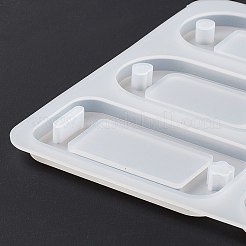 DIY Arch & Rectangle & Oval & Hexagon Shape Connector Charm Silicone Molds&nbsp;X-DIY-G067-06C