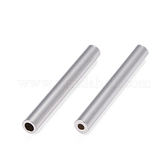 304ステンレスチューブビーズ  銀  27x3mm  穴：1.8mm&nbsp;STAS-O098-07S-01
