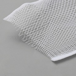 Pe メイクブラシ プロテクター 再利用可能 拡張可能 メッシュカバー  アイシャドウブラシ用  スプール  ホワイト  15x1.5~2x0.08cm&nbsp;LS-AJEW-WH20008-04A