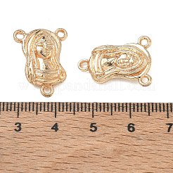 ロザリオビーズネックレスを作るためのニッケルフリーと鉛フリーの金合金バージンリンク  長持ちメッキ  20x15x5mm  穴：2mm&nbsp;PALLOY-J218-057G