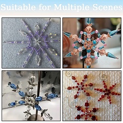 15Pcs 3 Styles Christmas Snowflake Iron Wire Forms&nbsp;IFIN-YW0003-99