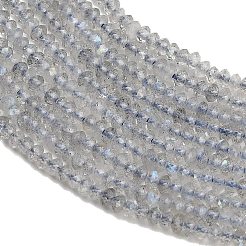天然石ラブラドライトビーズ連売り  多面カット  ロンデル  2x1mm  穴：0.5mm  約267個/連  15.47''（39.3センチメートル）&nbsp;GG-CBAB953-B04-01