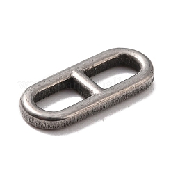 変色しない304ステンレススチールリンクコネクター  オーバル  ステンレス鋼色  13x5x1.5mm  穴：2.5x4.5mm&nbsp;STAS-B024-96P-01