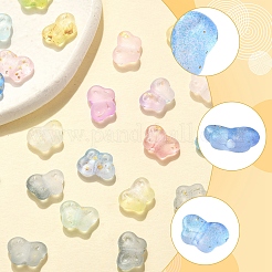 400Pcs 10 Colors Transparent Acrylic Beads&nbsp;OACR-FS0004-08