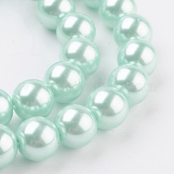 Eco-Friendly Dyed Glass Pearl Round Beads Strands&nbsp;HY-A002-10mm-RB034N