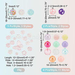 17 Style Mixed Style Acrylic & Resin Beads Sets&nbsp;OACR-PH0004-03
