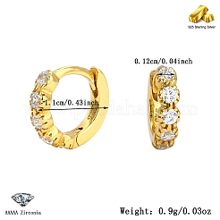 925 Silver Geometric Circle Earrings with Zirconia Stones Trendy Design&nbsp;KK6148-1