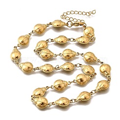 304 Stainless Steel Ladybug Link Chain Necklaces for Women Men&nbsp;NJEW-K249-21A-G