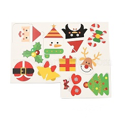 Diyのクリスマスのテーマ紙ケーキ挿入カードの装飾  竹の棒で  ケーキデコレーション用  サンタクロース  ミックスカラー  203mm&nbsp;DIY-H108-12