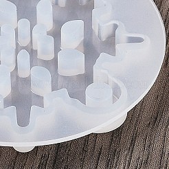 クリスマス スノーフレーク DIY シリコン ペンダント モールド  レジン型  UVレジン用  エポキシ樹脂ジュエリーペンダント作り  ホワイト  49x5mm  穴：4mm  内径：43x40mm&nbsp;DIY-A054-01B
