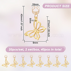 Alloy Hollow Braiding Hair Pendants Decoration Clips&nbsp;OHAR-AB00013