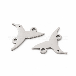 変色しない201ステンレススチールコネクタチャーム  ハチドリのリンク  ステンレス鋼色  15.5x13.5x1mm  穴：1.4mm&nbsp;STAS-K251-086P