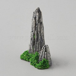 樹脂製の山の飾り  マイクロランドスケープホームアクセサリー  小道具の装飾のふりをする  濃いグレー  44x27x73.5mm&nbsp;DJEW-WH0042-103J
