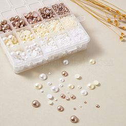ABSプラスチックパール調カボション  半円  ミックスカラー  14x10.8x3cm&nbsp;SACR-TA0001-04