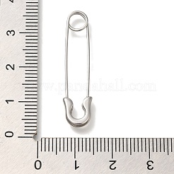 変色防止304ステンレススチールペンダント  ペーパー クリップ チャーム  ステンレス鋼色  34x8x2.5mm  穴：4mm&nbsp;STAS-P371-090P
