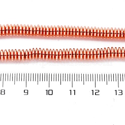 電気非磁性ヘマタイトビーズ連売り  ソーサービーズ  ローズゴールドメッキ  5.5x1.5mm  穴：0.7mm  約266~267個/連  15.94''（40.5センチメートル）&nbsp;G-P571-I01-01B
