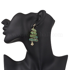 Brass Glass Dangle Stud Earrings&nbsp;EJEW-TA00738