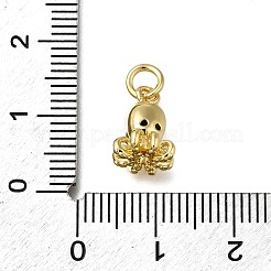 Brass Micro Pave Clear Cubic Zirconia Charms&nbsp;X-ZIRC-I070-076G