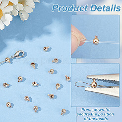 50Pcs Brass Crimp Beads&nbsp;KK-BC0012-85