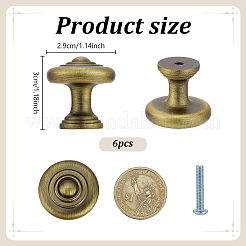 Flat Round Zinc Alloy Drawer Cabinet Door Handles&nbsp;AJEW-WH0696-884A