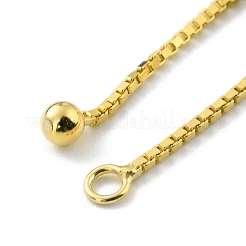 925 Sterling Silver Box Chain with Stop Beads and Loops&nbsp;STER-Z001-110G