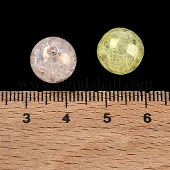 クリアクラックアクリルビーズ  ラウンド  ABカラーメッキ  ミックスカラー  11.5mm  穴：2.5mm  500のPCについて&nbsp;AC-CBA4496-05C